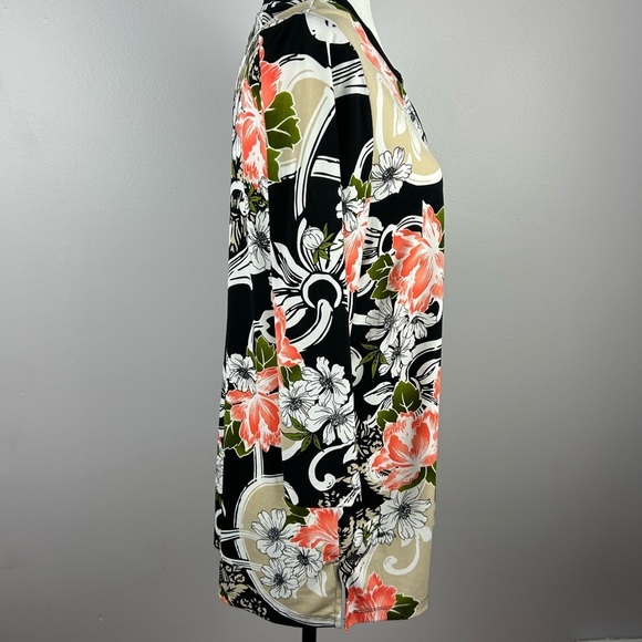 Tradition Floral Multicoloured 3/4 Sleeve Medium Top with Embellishment - Picture 2 of 13